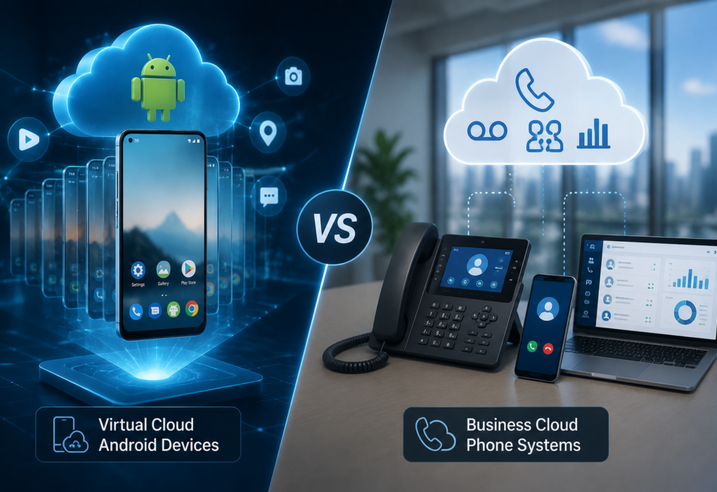 Virtual Cloud Android Devices vs. Business Cloud Phone Systems